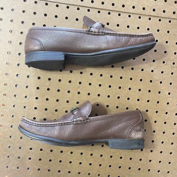 Peter Millar Crown Bit Leather Grain Loafer Shoes Brazil Made Brown Size 9.5 Men main image 8